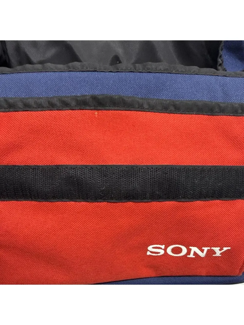 Vintage Sony Stamina Camcorder Bag Colorblock Green Red Blue Shoulder Camera bag